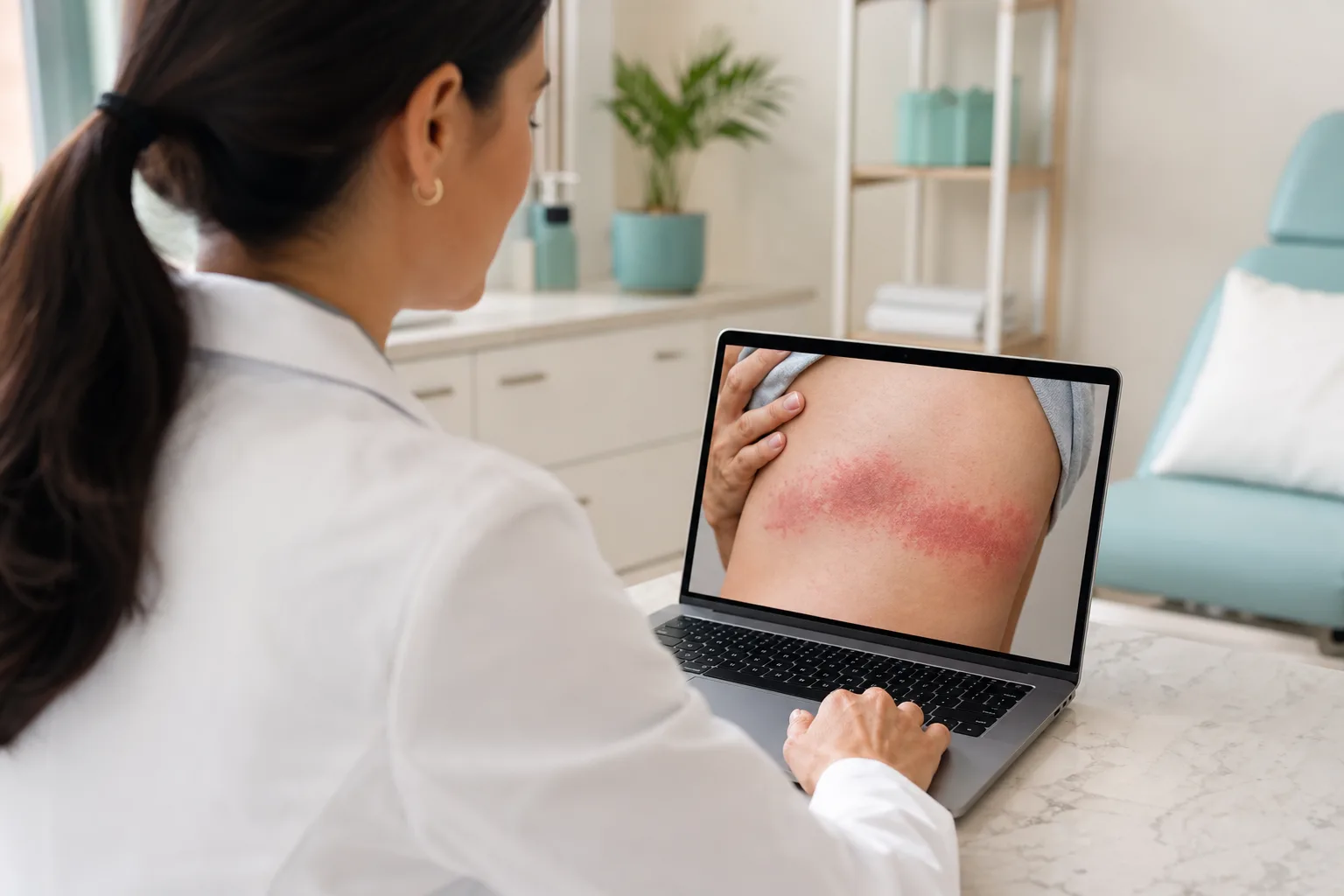 Dermatologas nuotoliniu būdu vertina juostinės pūslelinės atvejį